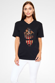 Marilyn Manson Siyah Unisex V Yaka Tişört T-Shirt
