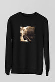 Marilyn Monroe Baskılı Unisex Siyah Sweatshirt