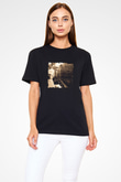 Marilyn Monroe Baskılı Unisex Siyah Tişört