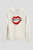 Marilyn Monroe Beyaz Unisex Kapşonlu Sweatshirt