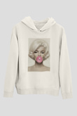 Marilyn Monroe Beyaz Unisex Kapşonlu Sweatshirt
