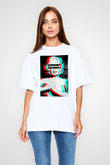 Marilyn Monroe Beyaz Unisex Oversize Tişört T-Shirt