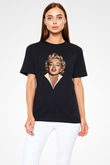 Marilyn Monroe Siyah Unisex Tişört T-Shirt - TişörtFabrikası