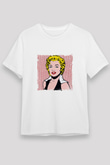 Marilyn Monroe Unisex Baskılı Beyaz Tişört