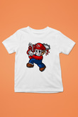 Mario Massacre Baskılı Beyaz Unisex Çocuk Tişört