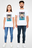 Mark Hoppus Blink 182 Baskılı Unisex Beyaz Tişört