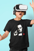Marlon Brando Baskılı Siyah Unisex Çocuk Tişört