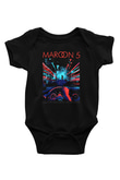 Maroon 5 Baskılı Siyah Bebek Body - Zıbın