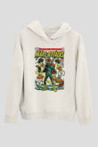 Mars Attacks Baskılı Unisex Beyaz Hoodie