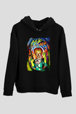 Mars Attacks Siyah Unisex Hoodie
