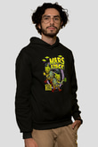 Mars Attacks Siyah Unisex Hoodie