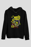Mars Attacks Siyah Unisex Hoodie