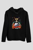 Mars Attacks Siyah Unisex Kapüşonlu Sweatshirt