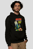 Mars Attacks Siyah Unisex Kapüşonlu Sweatshirt