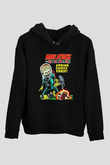 Mars Attacks Siyah Unisex Kapüşonlu Sweatshirt