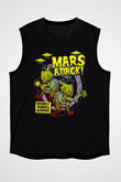 Mars Attacks Siyah Unisex  Kolsuz Tişört