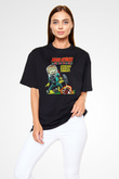 Mars Attacks Siyah Unisex Oversize Tişört