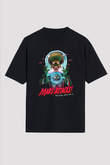 Mars Attacks Siyah Unisex Oversize Tişört