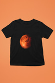 Mars Baskılı Siyah Unisex Çocuk Tişört