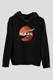 Mars Siyah Unisex Hoodie
