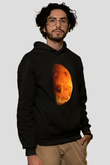 Mars Siyah Unisex Hoodie