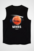Mars Siyah Unisex Kolsuz Tişört