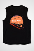 Mars Siyah Unisex Kolsuz Tişört