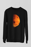Mars Siyah Unisex Sweatshirt