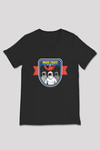 Mars Siyah Unisex V Yaka Tişört T-Shirt