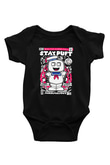 Marshmallow Baskılı Unisex Siyah Bebek Body - Zıbın