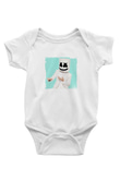 Marshmello Baskılı Beyaz Bebek Body - Zıbın