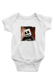 Marshmello Baskılı Beyaz Bebek Body - Zıbın