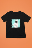 Marshmello Baskılı Unisex Siyah Çocuk Tişört