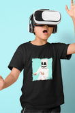 Marshmello Baskılı Unisex Siyah Çocuk Tişört