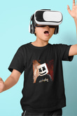 Marshmello Baskılı Unisex Siyah Çocuk Tişört