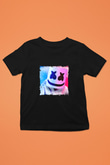 Marshmello Baskılı Unisex Siyah Çocuk Tişört