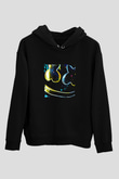 Marshmello Baskılı Unisex Siyah Hoodie