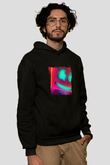 Marshmello Baskılı Unisex Siyah Hoodie