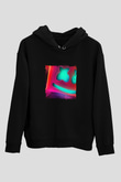 Marshmello Baskılı Unisex Siyah Hoodie