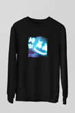 Marshmello Baskılı Unisex Siyah Sweatshirt
