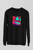 Marshmello Baskılı Unisex Siyah Sweatshirt