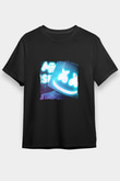 Marshmello Baskılı Unisex Siyah Tişört