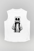 Marshmello Beyaz Unisex Kolsuz Tişört