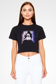 Marshmello Siyah Crop Top Tişört