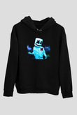 Marshmello Siyah Unisex Hoodie