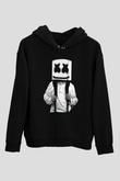 Marshmello Siyah Unisex Hoodie