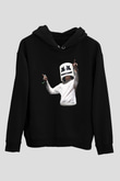 Marshmello Siyah Unisex Hoodie