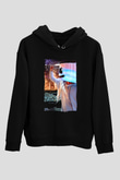Marshmello Siyah Unisex Kapüşonlu Sweatshirt