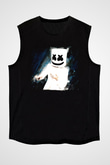 Marshmello Siyah Unisex Kolsuz Tişört