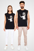 Marshmello Siyah Unisex Kolsuz Tişört
